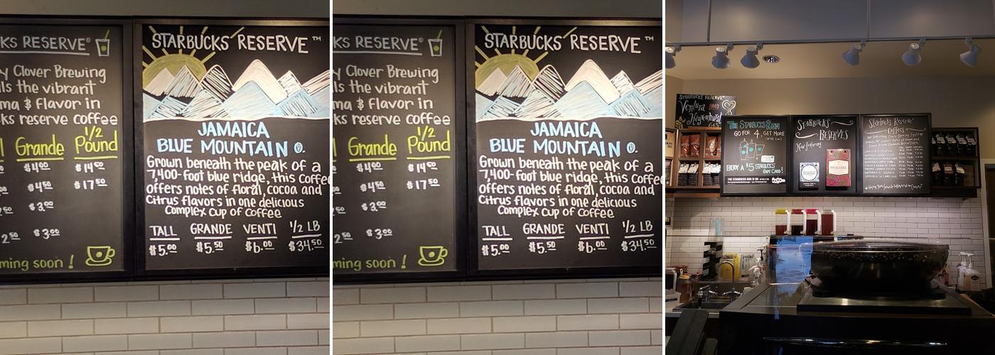 Starbucks Menu