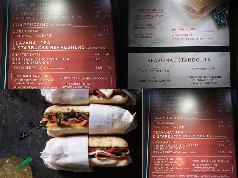 Starbucks Menu