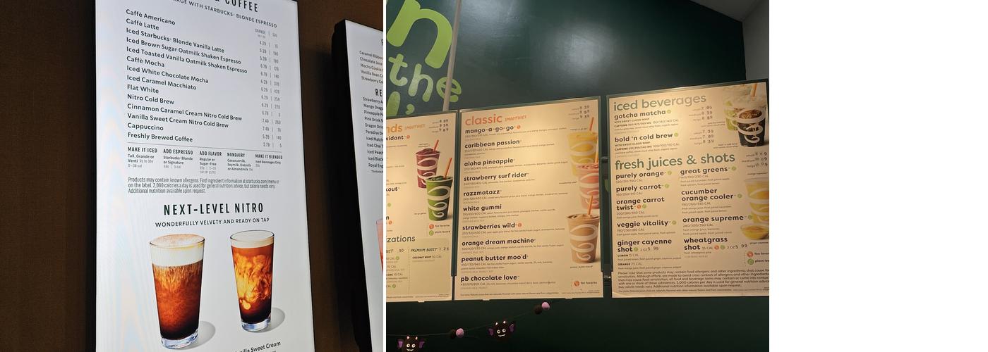 Starbucks Menu