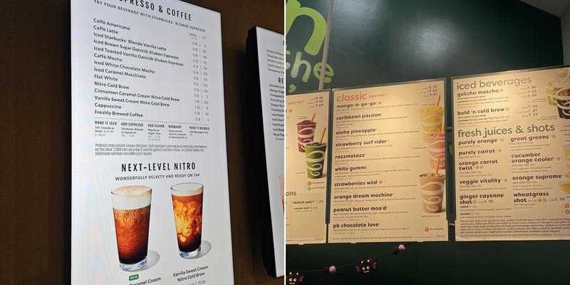 Starbucks Menu