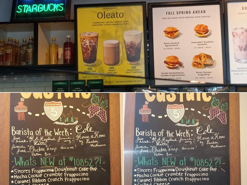 Starbucks Menu