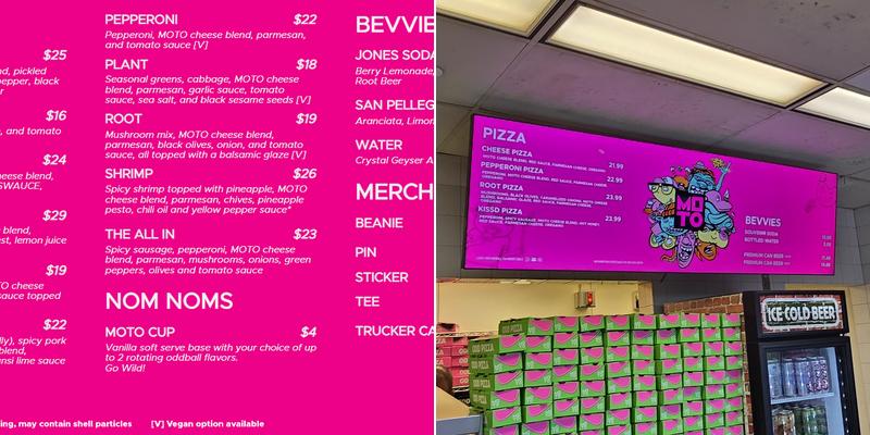 MOTO Pizza T-Mobile Park Menu