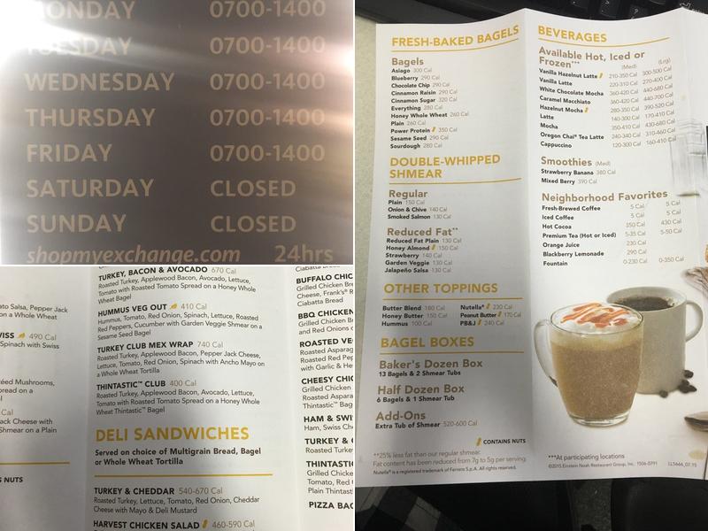 Einstein Bros. Bagels Menu
