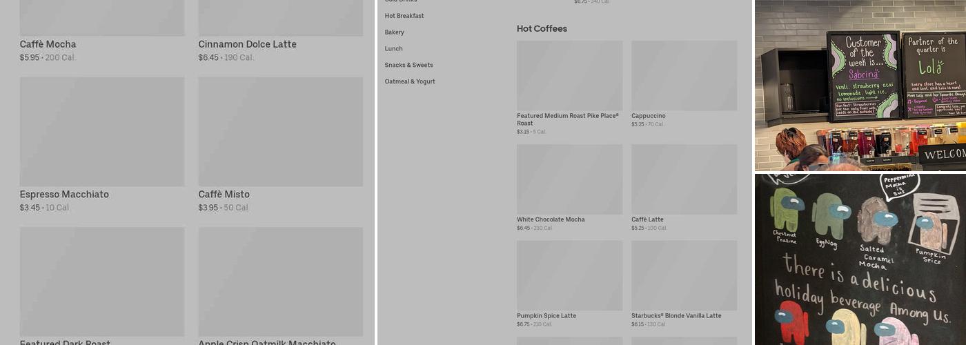 Starbucks Menu