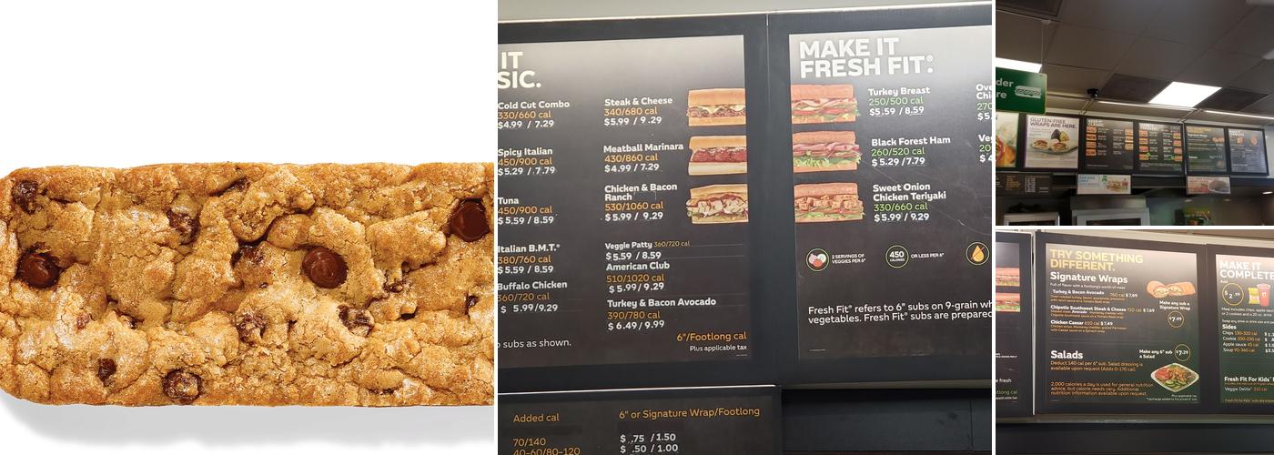 Subway Menu