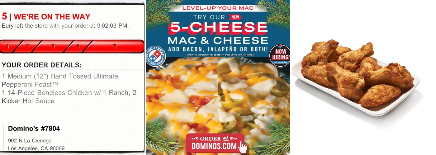 Domino's Pizza Menu