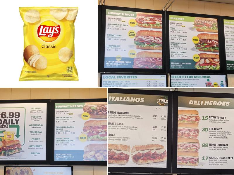 Subway Menu