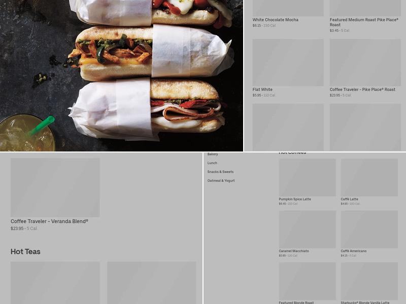 Starbucks Menu