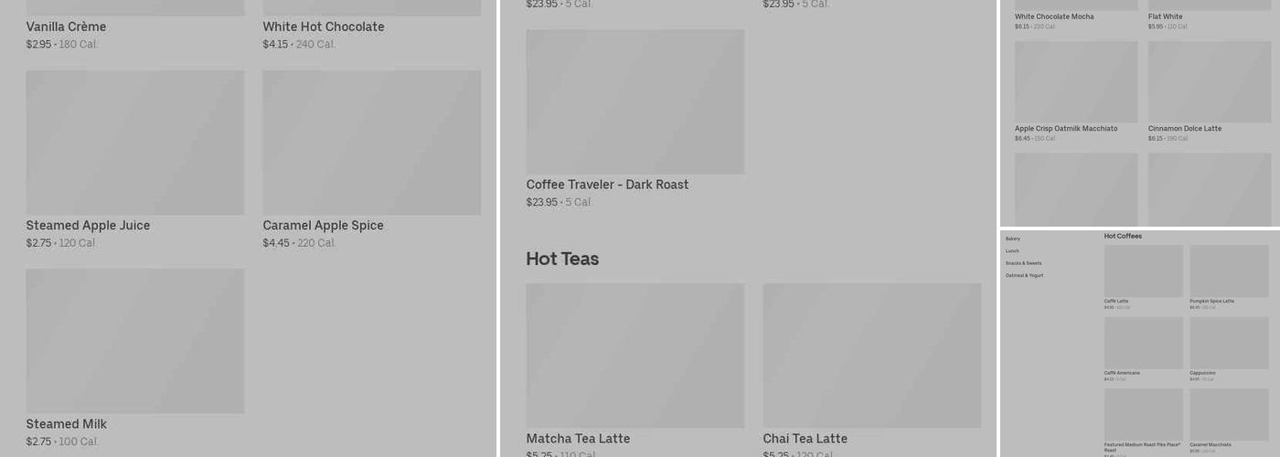 Starbucks Menu