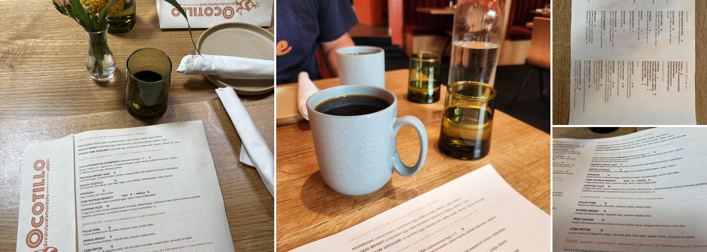 Ocotillo Brunch and Events Menu