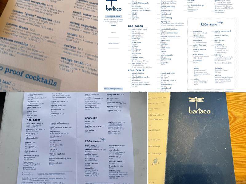 bartaco Menu