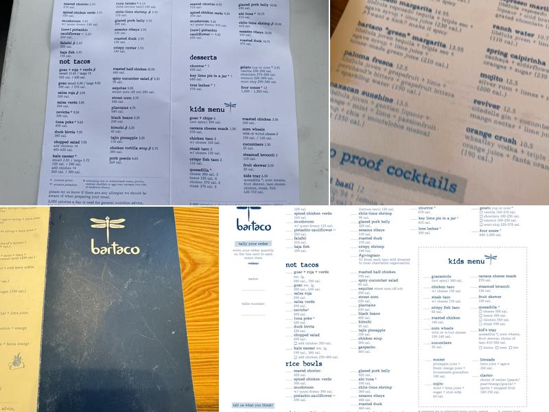 bartaco Menu