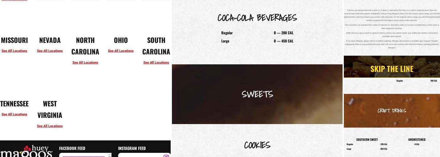 Huey Magoo's Chicken Tenders Menu