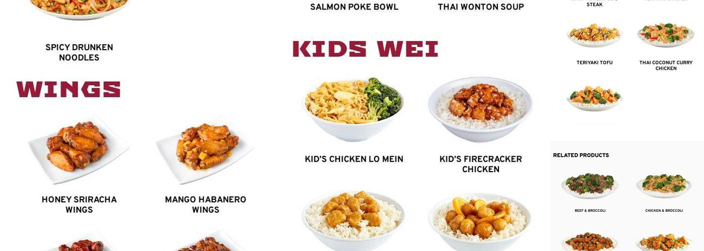 Pei Wei Asian Kitchen Menu