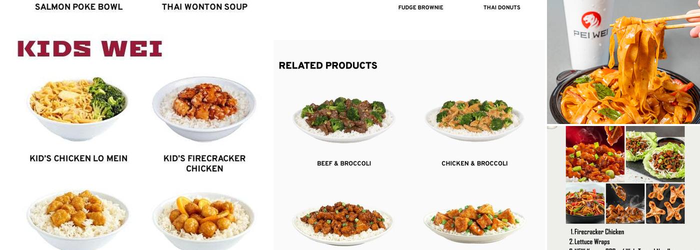 Pei Wei Asian Kitchen Menu