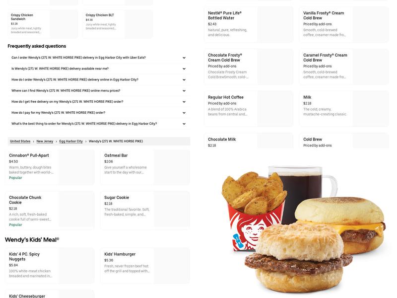 Wendy's Menu