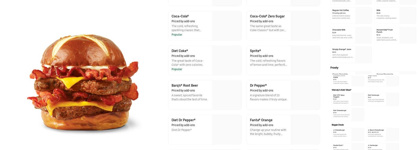 Wendy's Menu