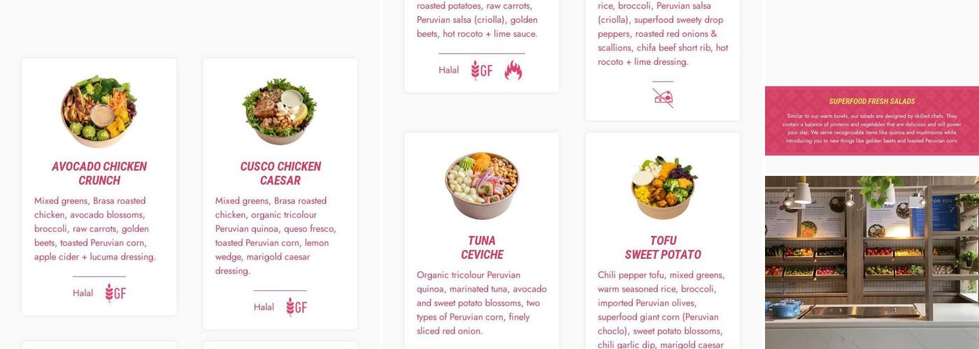 Brasa Peruvian Kitchen Menu