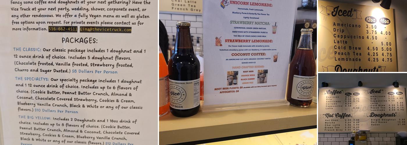 Vice Doughnuts & Coffee Farmingdale Menu