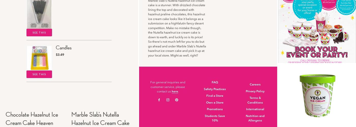 Marble Slab Creamery Menu