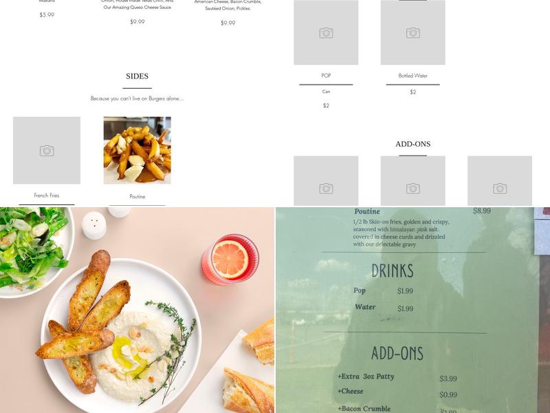 Rival Burger Menu