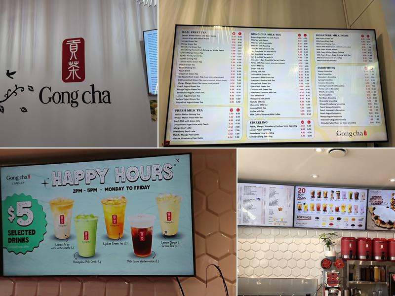 Gong Cha Langley Menu