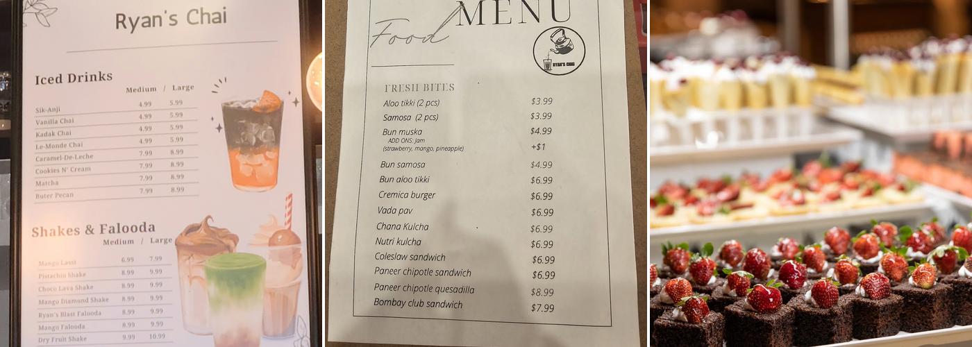Ryan's Chai Menu