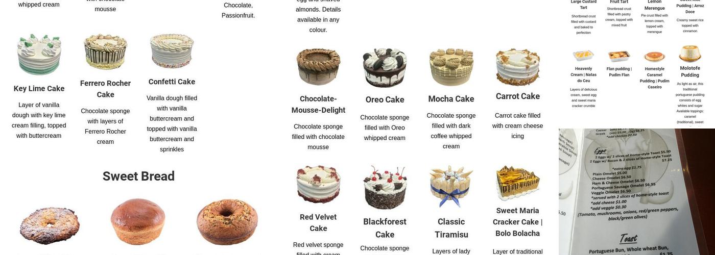 Caldense Bakery Menu