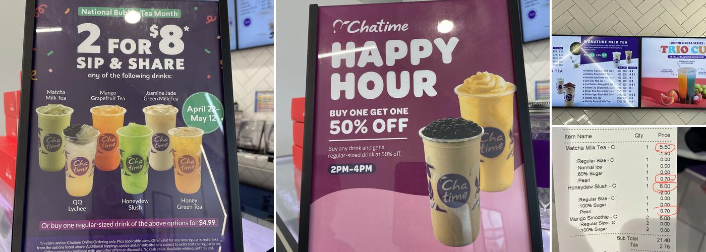 Chatime Menu