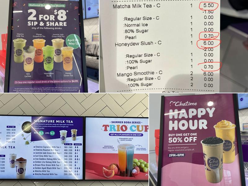 Chatime Menu