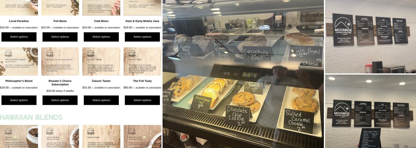 Moonrise Coffee Roasters Menu