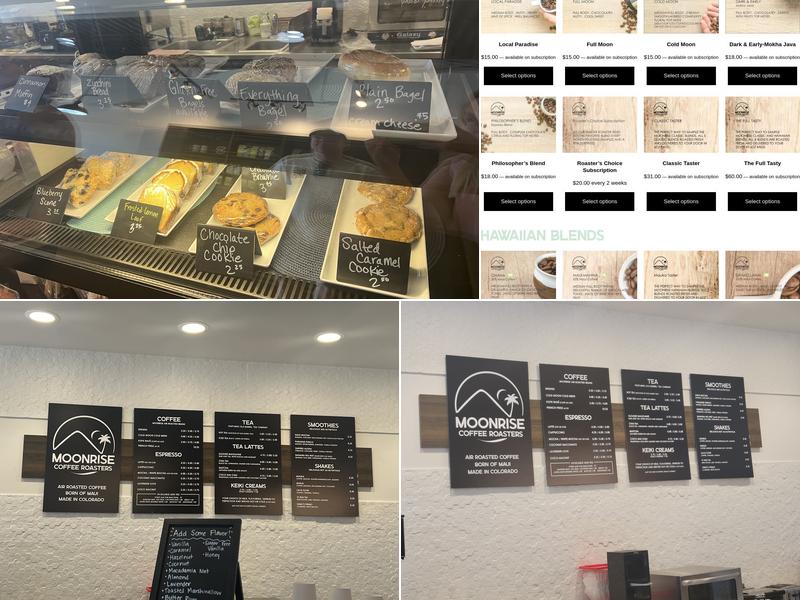 Moonrise Coffee Roasters Menu