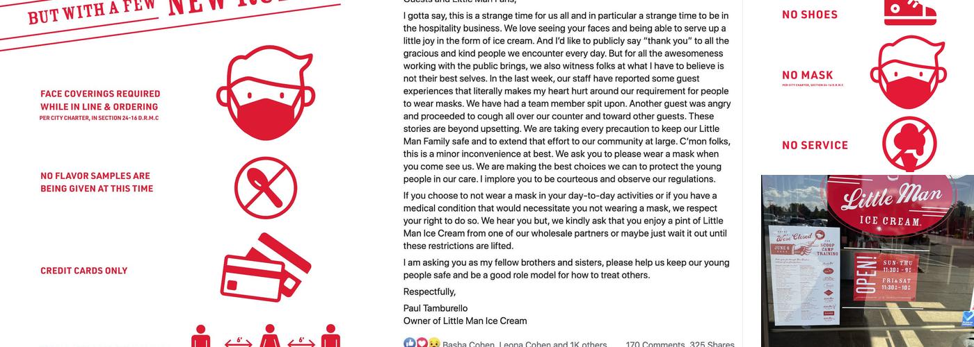 Little Man Ice Cream Menu