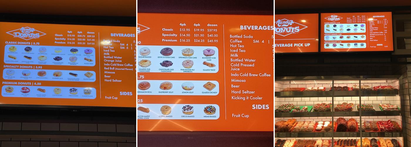 Randy’s Donuts Menu