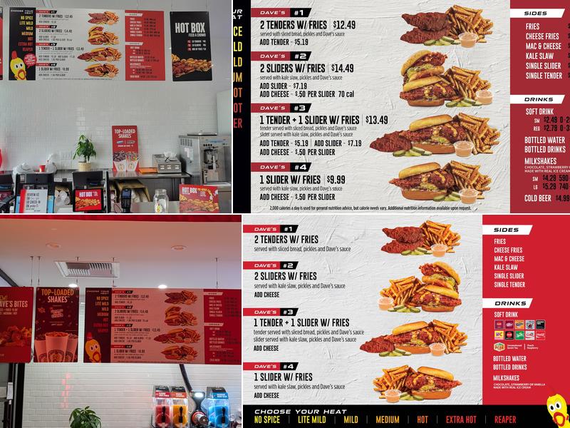 Dave's Hot Chicken Menu