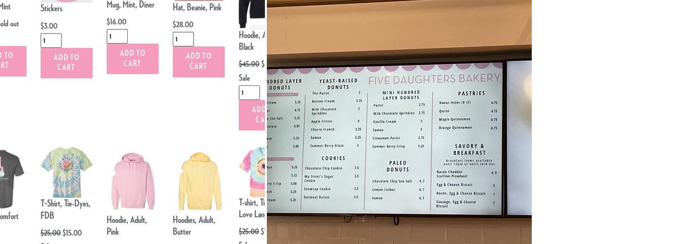 Five Daughters Bakery | The Gulch Menu