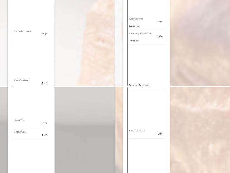 Mama G's Central Menu