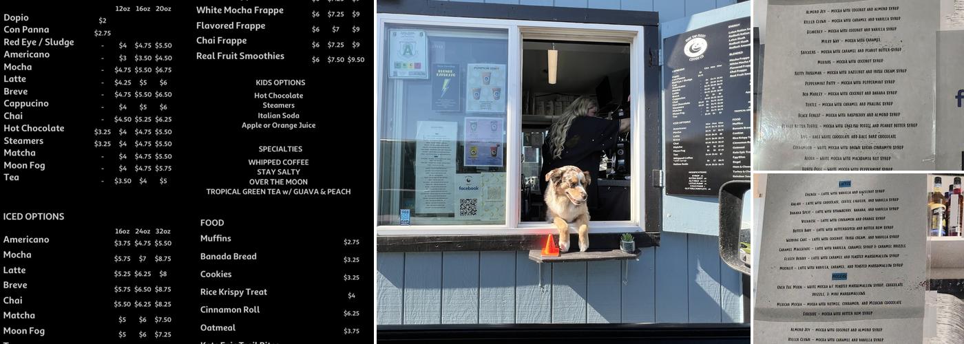 Over The Moon Coffee Co Menu