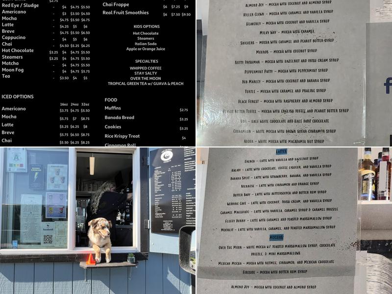 Over The Moon Coffee Co Menu