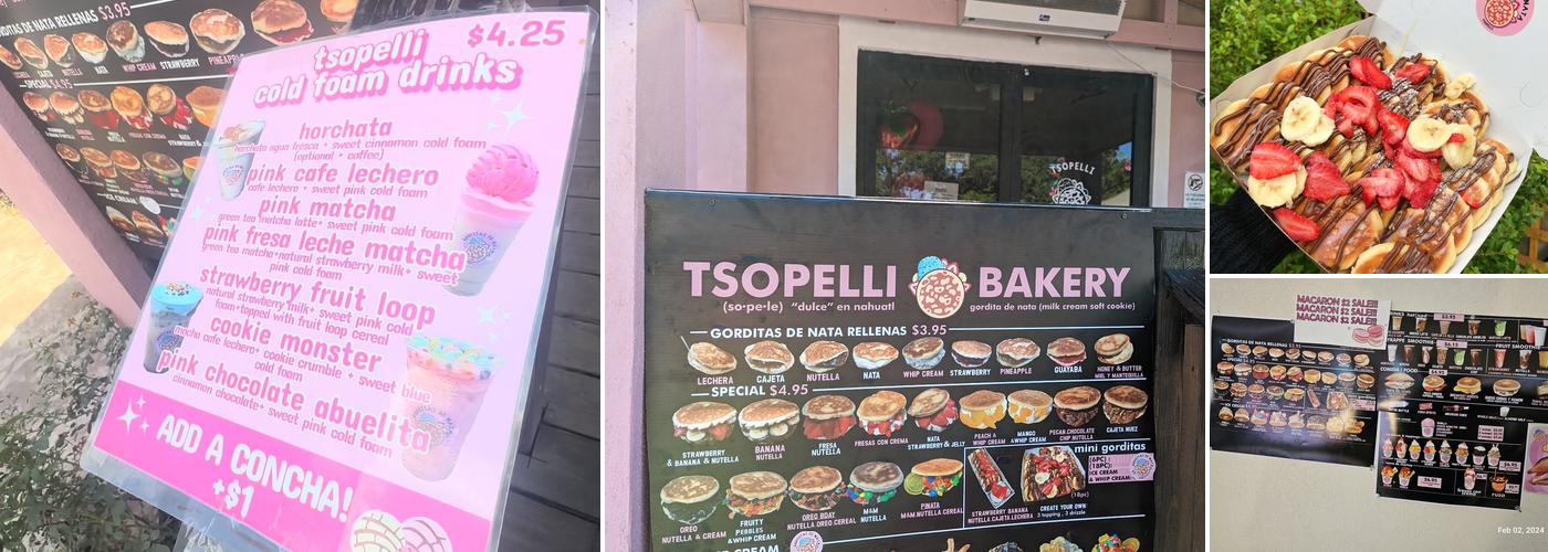 Tsopelli Bakery Menu