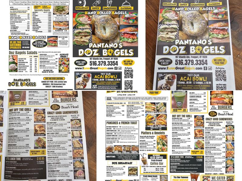 Pantano's Doz Bagels Menu