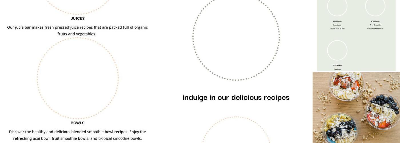 Eden Smoothies Menu