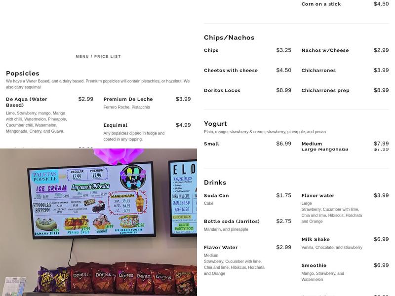 La Michoacana de Frankfort Menu