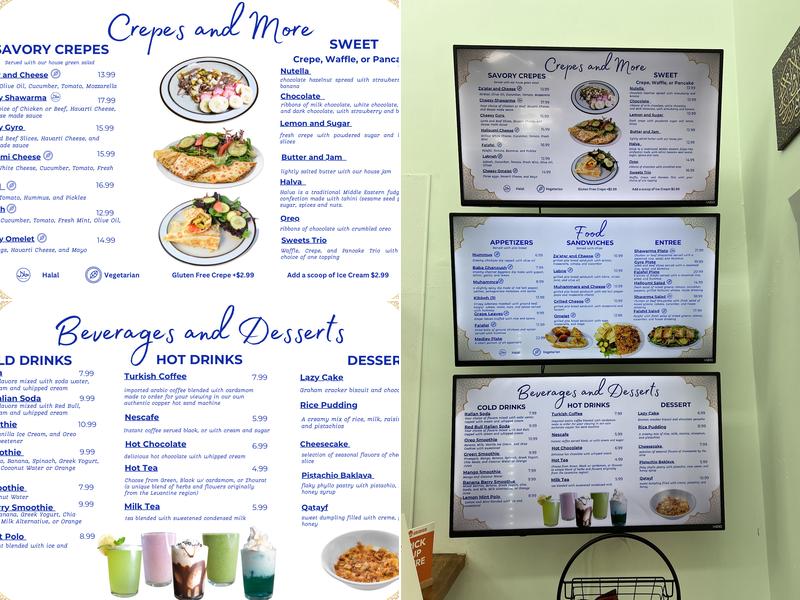 Levant cafe Menu