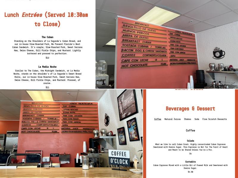 Sandrita's: Latin Eatery Menu