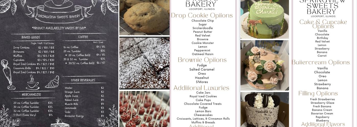 Springview Sweets Bakery Menu