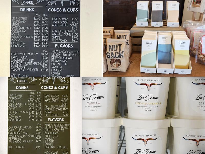 Six Creeks Mercantile Menu