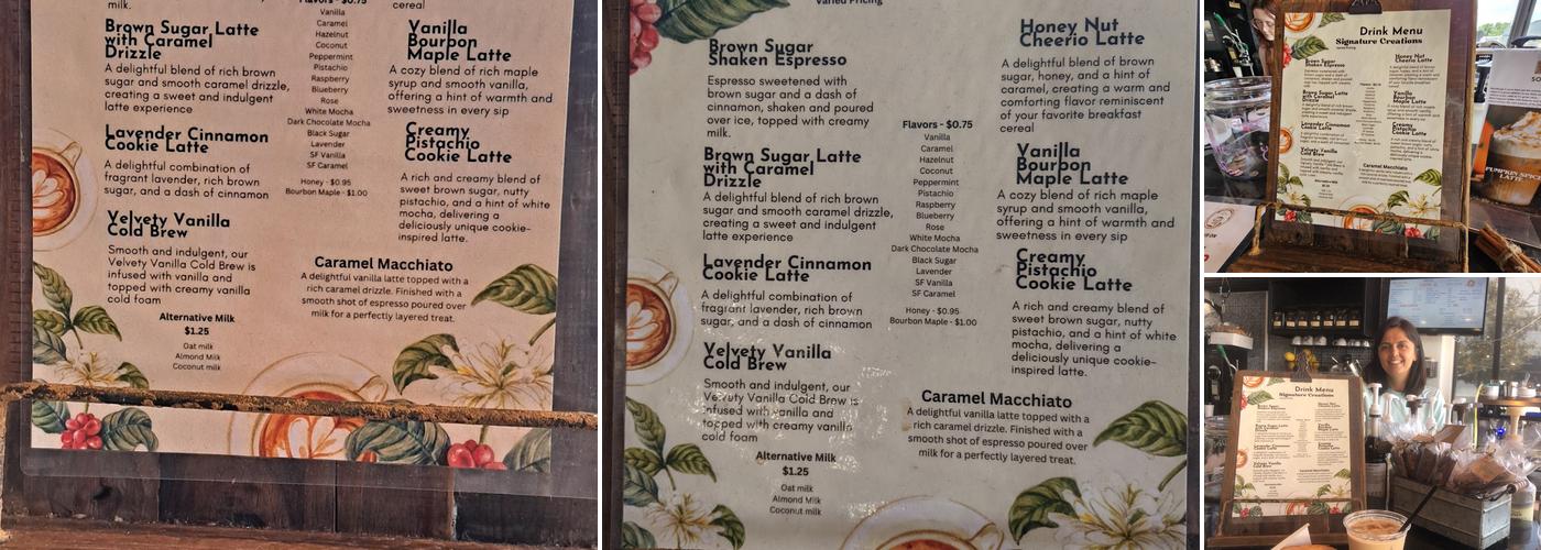 Blue Deep Sea Coffee Menu