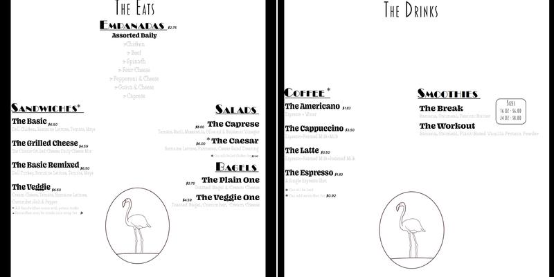 Flamingo Cafe & Kitchen Menu