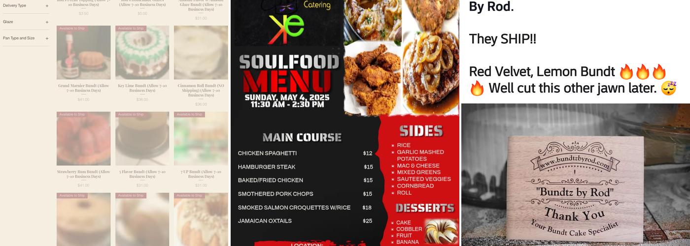 Bundtz By Rod - Online Bakery Menu